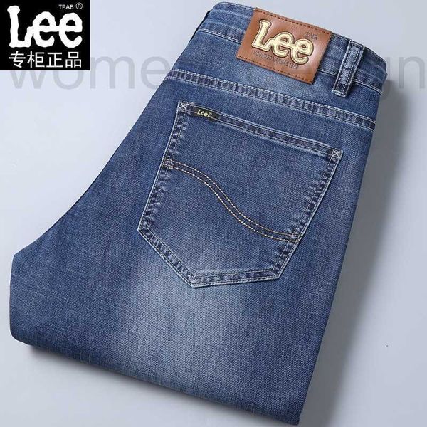 Мужские джинсы дизайнерские роскошные Lee TPAB Весна/Лето Тонкие прямые свободные эластичные деловые повседневные джинсовые длинные брюки высокого класса CTIX