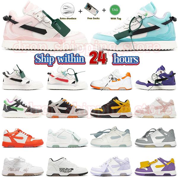 Corredor 2024 Luxo Fora do Escritório Esponja Mid Top Homens Mulheres Ao Ar Livre Offes White Platform Trainers Borracha Sole Loafers OOO Preto Rosa Azul Sneaker Jogging 35-46 Dhgate