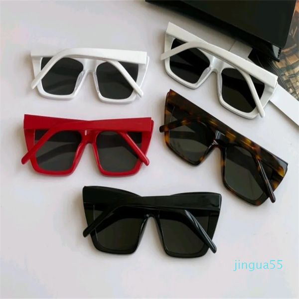 Sommer glänzend schwarz grau Cat Eye Sonnenbrille Sonnenbrille Damenmode Sonnenbrille Shades