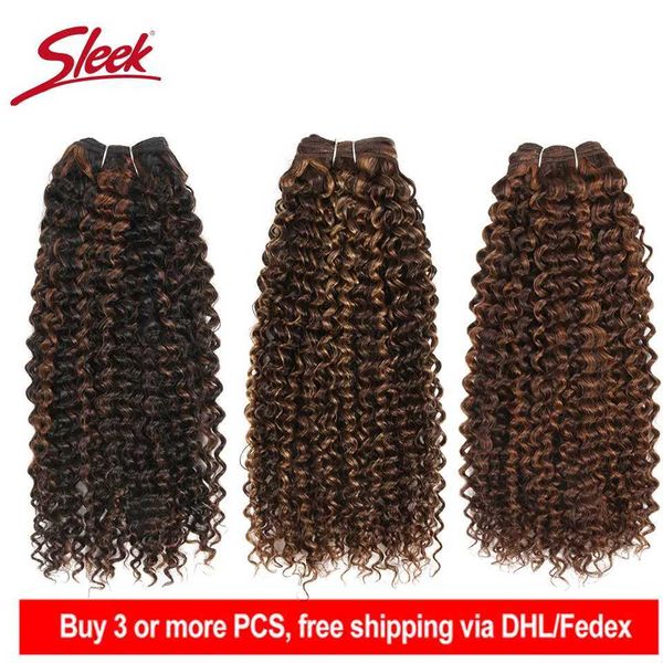 Perucas sintéticas elegantes pacotes de ondas de água brasileiras loiras 27 # 30 # piano cor p4/30 # p1b/30 # natural duplo desenhado remy extensão de cabelo l240124