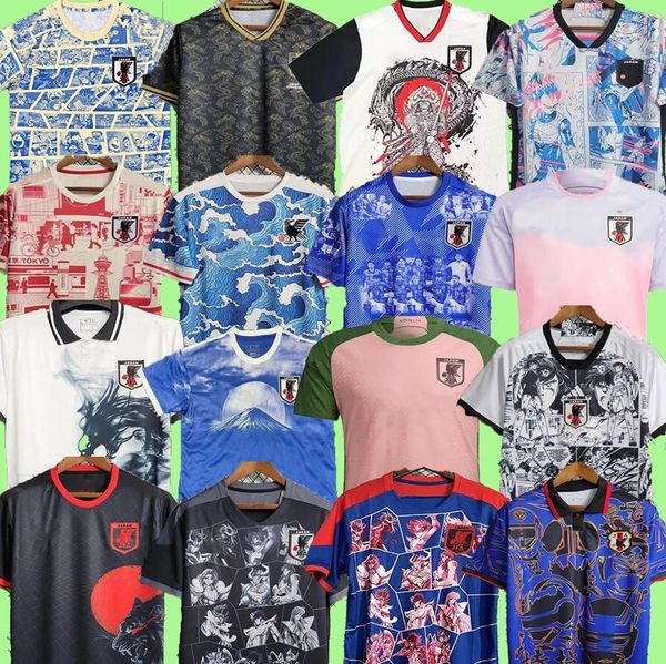 Camisas de futebol Japão Jerseys Desenhos animados ISAGI ATOM TSUBASA MINAMINO ASANO DOAN KUBO ITO Uniforme especial japonês 22 23 Camisa de futebol