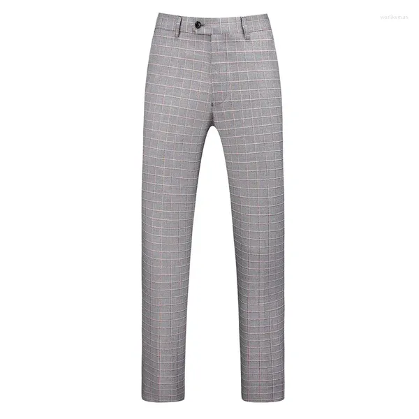 Abiti da uomo Pantaloni da completo a quadri di alta qualità da uomo da ufficio slim fit abito da festa di nozze pantaloni classici scozzesi da uomo casual da lavoro