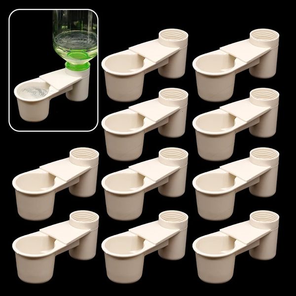 Decorações de jardim 1020pcs pássaro codorna papagaio tigela de água gaiola transparente bebedor copo garrafa acessórios de alimentação de aves 231211