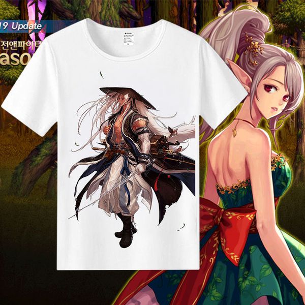 DNF Dungeon Savaşçı Anime Çevre Kısa Kollu Hayalet Swordsman Erkek Dövüş Üç Uyanış Aşırı T-Shirt Üst