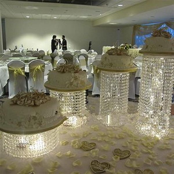 Suporte de bolo de cristal peça central Exibição de bolo de casamento decoração de aniversário2838