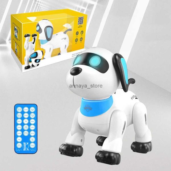 Elétrico / RC Animais Rc Robô Eletrônico Cachorro Máquina Biônico Inteligente Robô Cão Stunt Música Invertida Dança Crianças Controle Remoto Brinquedo Cachorro PetL231212L23116