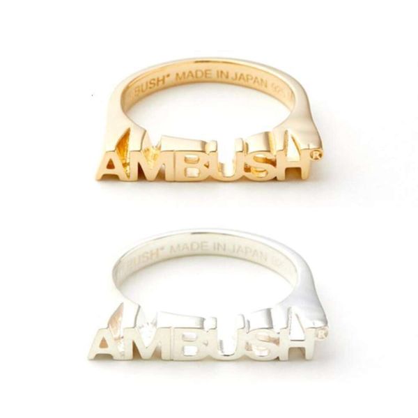 Ambush Rings ABS Ambush Super Fire Letter Ringh 925 Silver Coppia Mashi