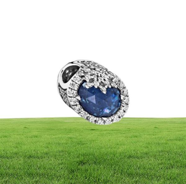 100 925 argento sterling blu abbagliante fiocco di neve fascino adatto originale europeo charms braccialetto moda gioielli da sposa accessori9815654