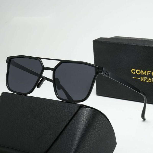 Polarisierte Herren-Sonnenbrille im Herbst, neue Stahlhaut, kleine Box, heißer Kauf, Farbverlauf-Ton-Sonnenbrille