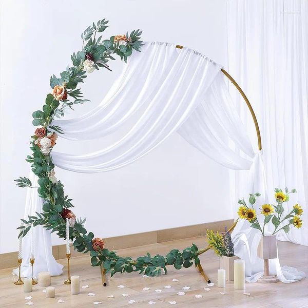 Decoração de festa 3 pçs casamento arco pano de fundo cortinas decoração 3/5/6m longo tule pendurado tecido chiffon cortinas suprimentos drapeja