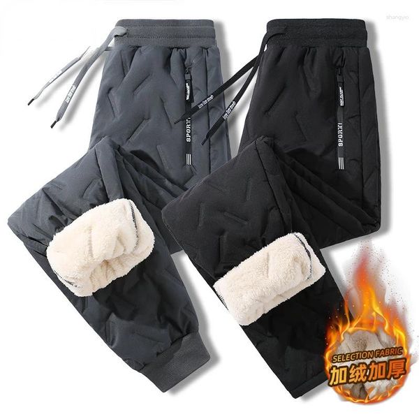 Calças masculinas outono e inverno esportes soltos algodão jogadores de streetwear masculino ao ar livre