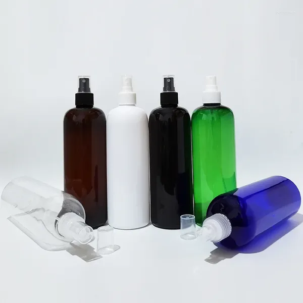 Бутылки для хранения 15 шт. 500 мл Пустой спрей для парфюмерии ПЭТ-контейнер 500 куб.см с насосом-распылителем Тонкая бутылка для тумана Косметическая упаковка
