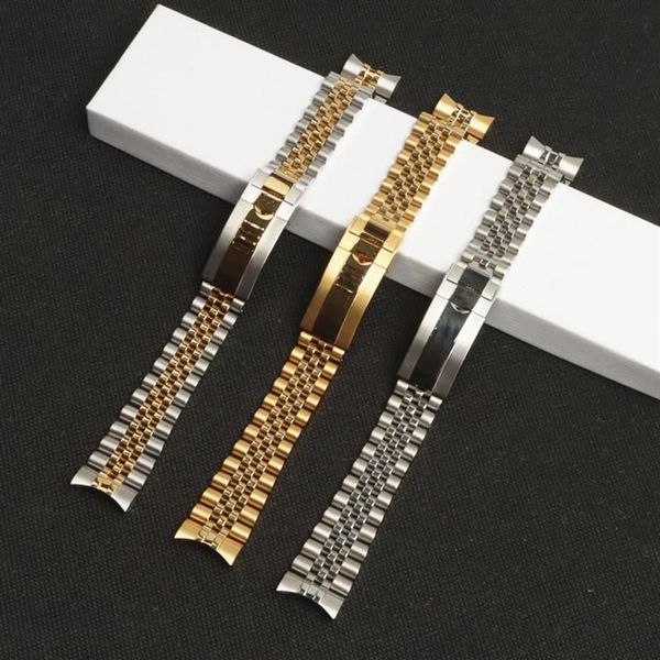 Cinturini per orologi di marca 20mm cinturini in acciaio inossidabile oro argento per cinturino di ruolo DATEJUST cinturino sottomarino braccialetto braccialetto Tools274R