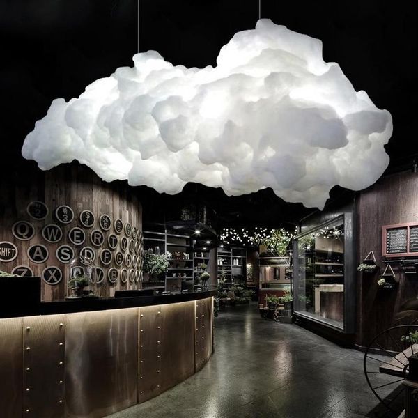 Lampade a sospensione Modern Floating Cloud Luci a LED Lampada da soggiorno Bar Shop Decor Lampade a sospensione Lampade a sospensione per bambiniPendant203q