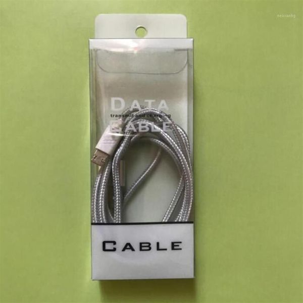 Подарочная упаковка, пустая белая прозрачная розничная коробка из ПВХ, упаковка для кабеля для передачи данных длиной 1 м, 2 м, 6 футов, универсальная упаковка, зарядное устройство для смартфона Line12896