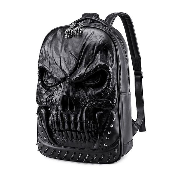 Backpack Casual Waterproof Halloween Personalizza PU Leather Loptop BookBag Teenager Bag Outdoor Bag Rucksack239a