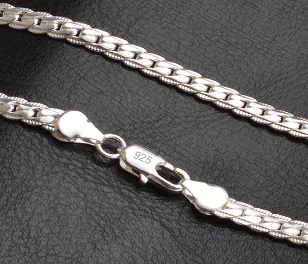 20 дюймов 5 мм модное мужское ожерелье из серебра 925 пробы, цепочка для женщин, вечерние модные серебряные цепочки Фигаро, ожерелье для мальчиков, аксессуары2333176