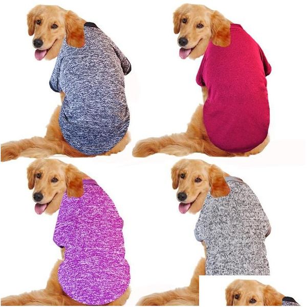 Vestuário para cães Vestuário para cães Roupas de inverno para cães grandes Quente Algodão Grande Hoodies Golden Retriever Pitbl Casaco Jaqueta Pets Roupas Swe Dhhid