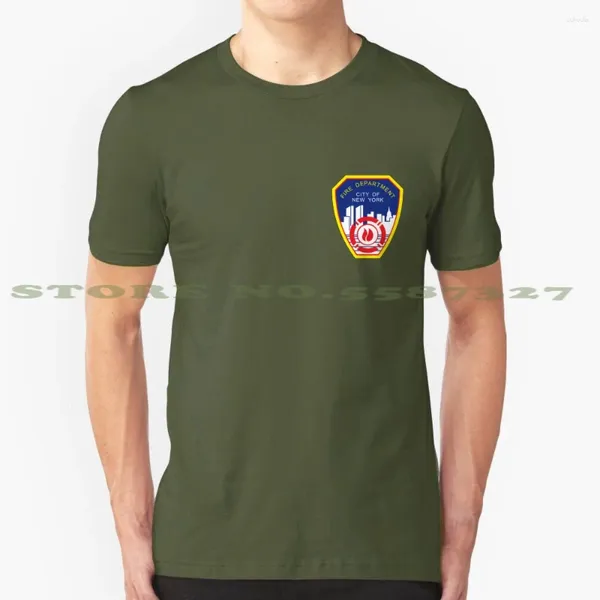 Homens Camisetas Nyfd Moda Vintage Camiseta York Fire Brigade Fighter Cidade de
