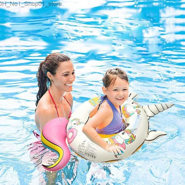 Brinquedos de banho flutuadores infláveis com anel de natação de cauda brinquedos presentes para mulheres meninas banho piscina ao ar livre inflável q231212