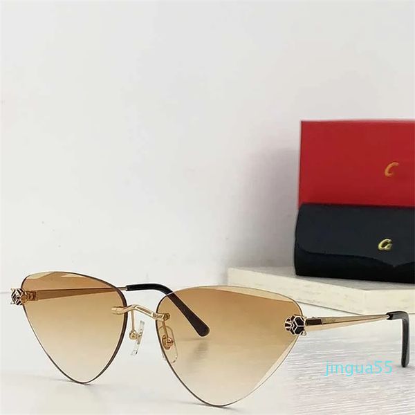 Óculos de sol de designer para mulheres moda gato olho óculos metal pernas lentes ópticas sexy senhoras piloto óculos de sol com caixa original