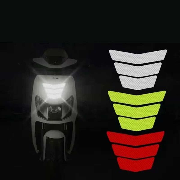 3 Stücke Motorrad Aufkleber Reflektierende Warnung Trapez Pfeil Schwanz Kotflügel Racing Stoßstange Aufkleber Klebeband für Auto Lkw Fahrrad