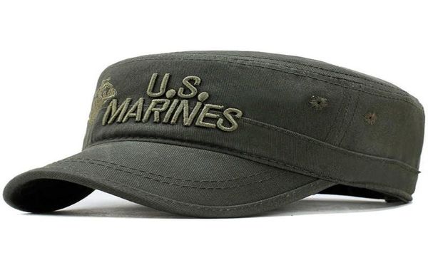 Estados Unidos EUA Marines Corps Cap Chapéu Chapéus Camuflagem Flat Top Hat Homens Algodão Hhat Usa Nav sqckxw whole20194257224