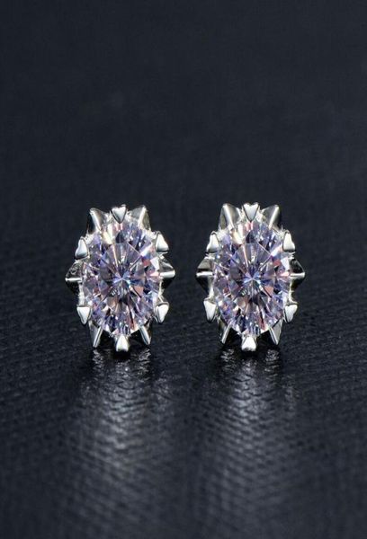 Brinco de diamante de moissanite 2ct de prata esterlina s925, brincos de noivado para casamento, excelente corte brilhante, hip hop, brithday, gif6111660