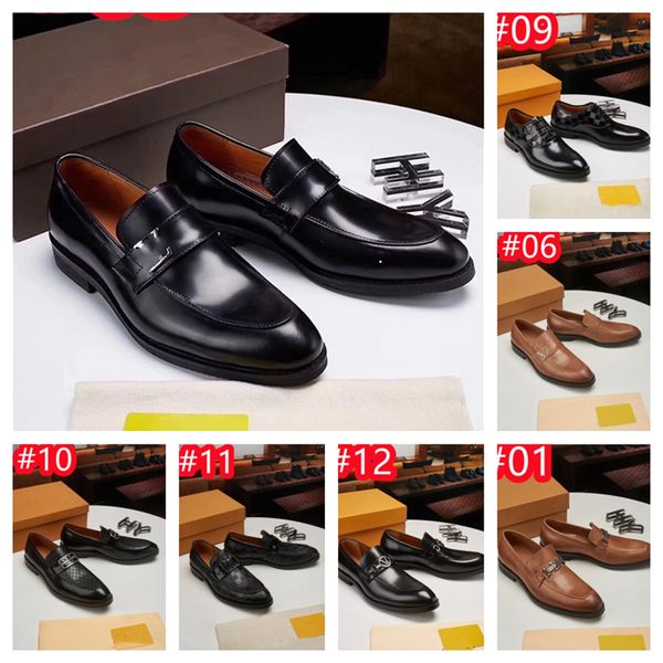 40Modelos luxuosos Homens Mocassins Sapatos Genuínos Couro Penny Loafer Deslizamento no Dedo Apontado Vermelho Preto Escritório Casamento Designer Vestido Verão Sapatos Casuais Mens Plus Size 38-47