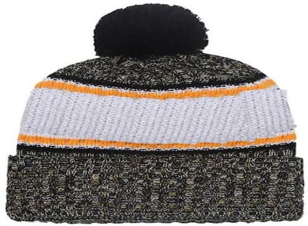 Beanie todas as equipes logotipo lateral frio tempo grafite oficial revers esporte malha chapéu inverno quente malha lã steelers crânio cap3644336