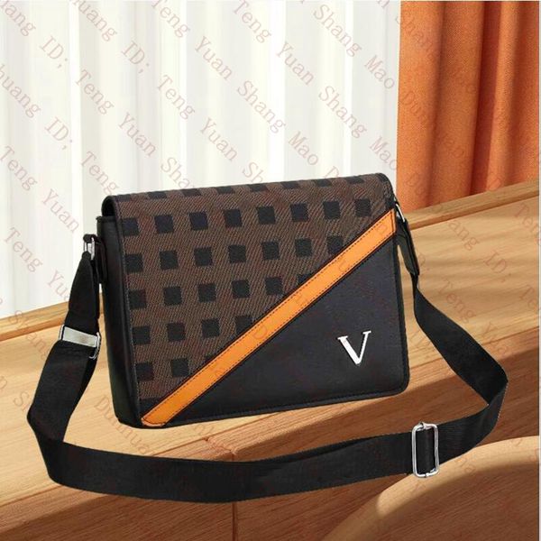 Novos Homens Crossbody Bolsa De Ombro Maleta Bolsa Luxurys Designer Bags 27cm Moda Couro Patchwork Messenger Bag Venda Quente Homens Mulheres Satchel Pochette