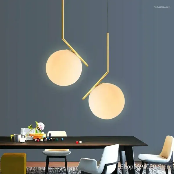 Kronleuchter Runde Kugel Kronleuchter Lichter Glas Blase Hanglamp Esszimmer Küche Bar Hängelampe Gold Farbe Glanz Suspension Fixture