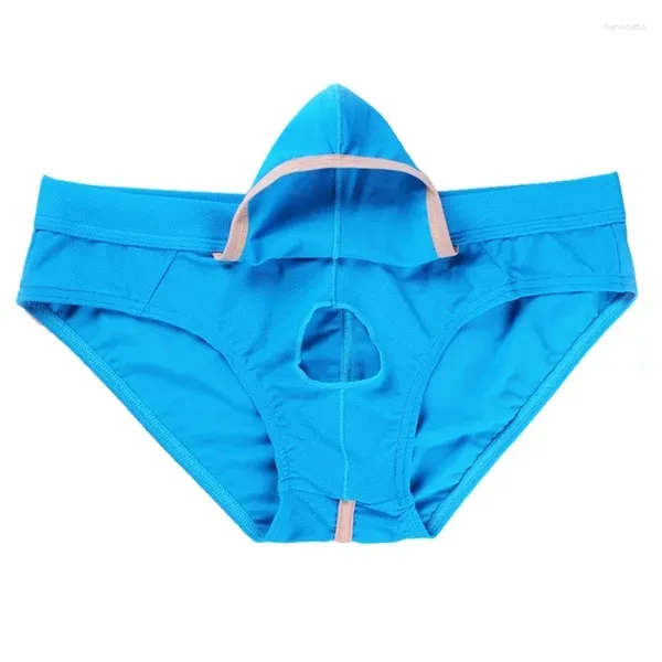 Mutande Lingerie sexy Biancheria intima da uomo Slip da uomo Apertura frontale con foro scava fuori Mutandine trasparenti Tanga