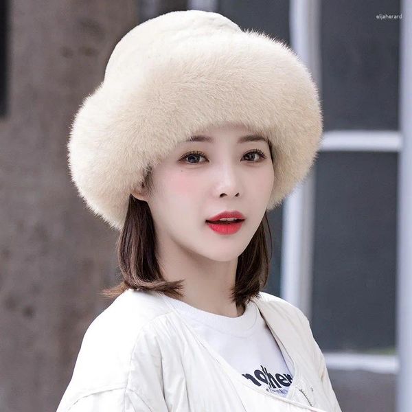 Береты из натуральных волос рекса, вязаная осенне-зимняя женская шапка-горшок, элегантная теплая принцесса