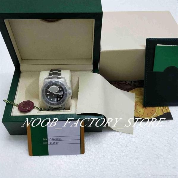 Relógios de pulso Super Watch N Factory V5 Versão 3 Cor 2813 Movimento Automático Relógio de Pulso Preto 40mm Cerâmica Bezel Sapphire Glass D251M