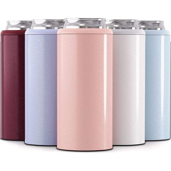 Garrafas térmicas 12oz garrafa térmica urso pode refrigerador vácuo insated canecas parede dupla 304 caneca de aço inoxidável coque skinny 201204 drop delivery home dhnhb