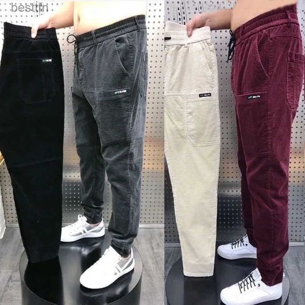 Calças masculinas novo outono joggers sweatpants homens casuais calças de carga lti-bolso algodão calças de pista moda sólida calças l231212