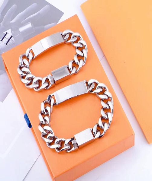 Продам качественный серебряный браслет из титановой стали для мужчин и женщин, браслет-цепочка, модный индивидуальный хип-хоп браслет Supply3093591