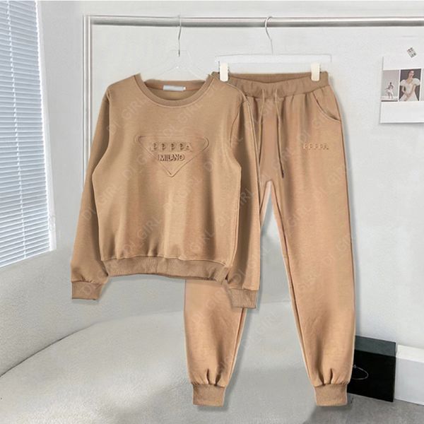 Mulheres Tracksuits Mulheres Casual Fshion Carta Clássica Hoodie Pant Duas Peças Set Senhoras Designer Outdoor Tracksuit