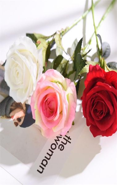 10 Stück Hochzeitsdekorationen, echtes Touch-Material, künstliche Blumen, Rosenstrauß, Zuhause, Party, gefälschte Seide, Blumen mit einem Stiel, Blumenmuster 9213383