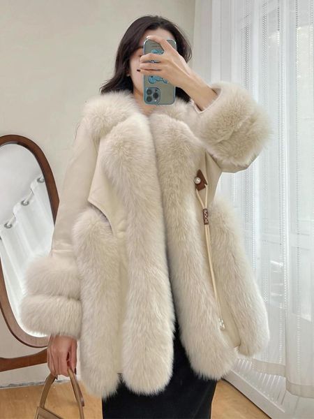 Женское меховое пальто средней длины, женское зимнее утепленное пальто с имитацией волос высокого класса