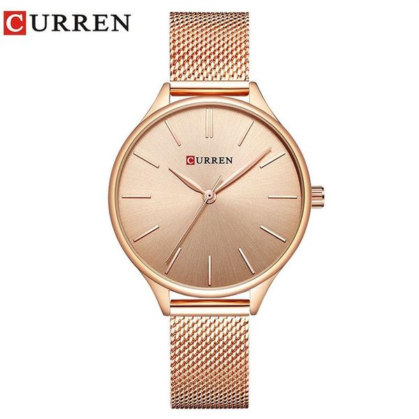 CURREN orologio Moda Stile semplice Nuovo braccialetto da donna Orologi Abito da donna Orologio da polso al quarzo Orologio femminile Regali relogios femini2806