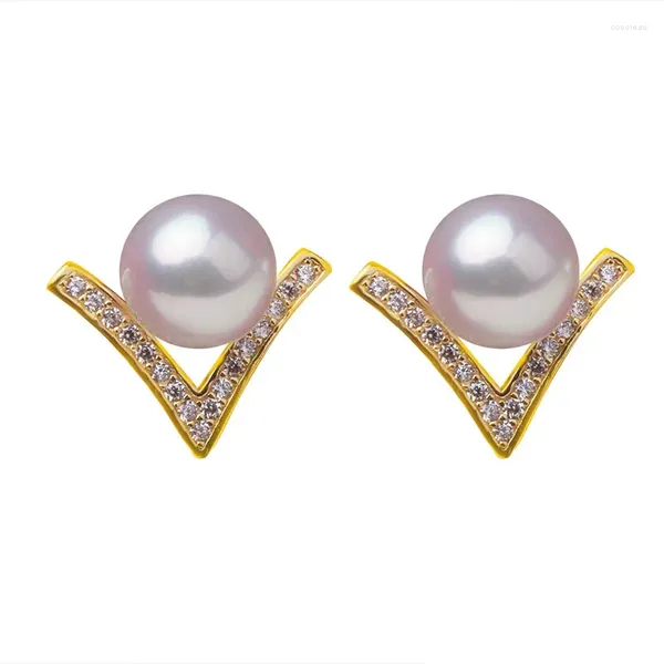 Brincos de Stud S999 Sterling Silver Pearl Personalizado Versátil HBB5