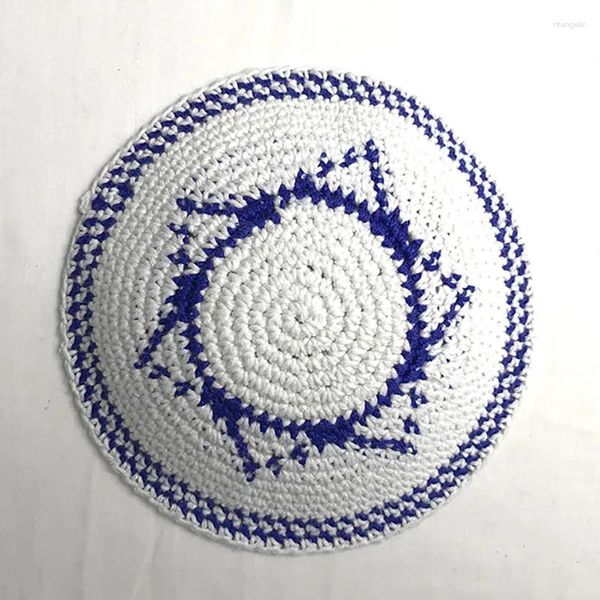 Berretti Kippah ebraico fatto a mano Yarmulke Judaica Yamaka Kippa Yamakah Yarmulka Cappello da uomo o bambino (14-17 cm)