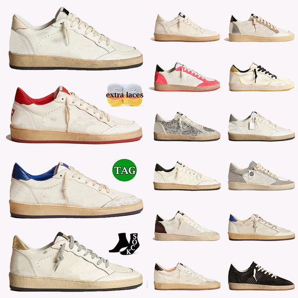 Top Quality Luxo Itália Ball Star Sneakers Mulheres Mens Designer Sapatos Casuais Suede Timeless Sneaker Sonhando com os anos 80 Basquete Skate Baixo Treinadores