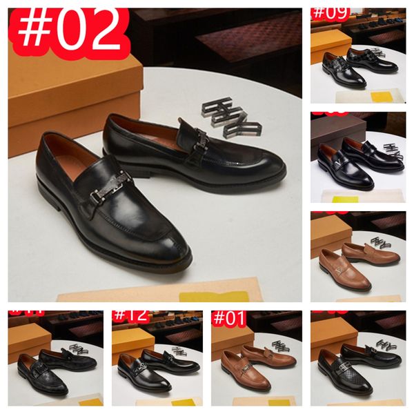 40Modello Primavera Autunno Uomo Mocassini in pelle casual Scarpe da uomo Calzature da guida Business Designer Scarpe basse da barca Bianco Nero Slip-On Dropshipping Taglia 38-47