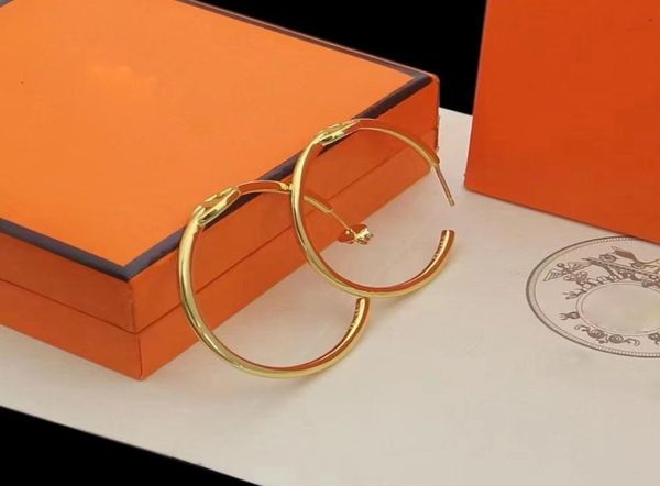 Donia Schmuck Luxus Ohrstecker Europäische und amerikanische Mode Buchstaben Titan Stahl dreifarbig kreative Designer Ohrringe Geschenk mit bo5197089