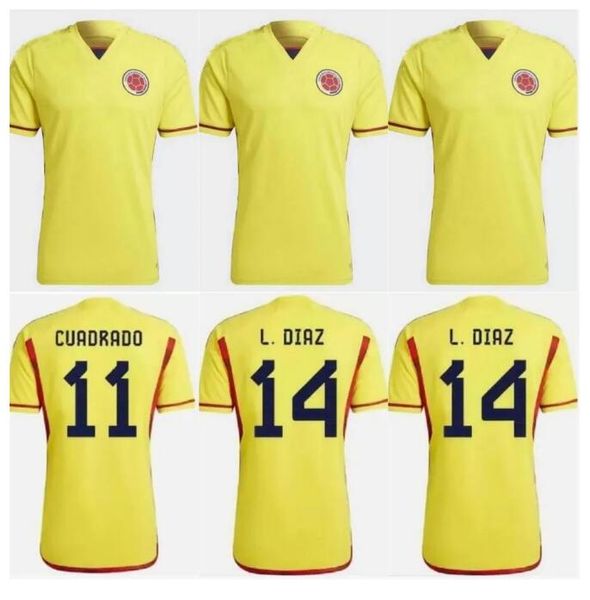 2023 2024 ColumbiaS Soccer Jerseys 23 24 Camiseta Columbiana Copa Camisas de Futebol L.Diaz Falcao James Valderrama L.Sinisterra Sanchez Cuadrado Borre Jersey