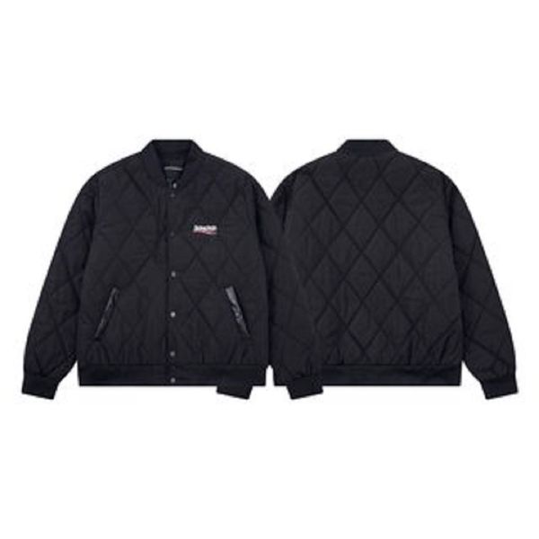 Tasarımcı Ceket Erkek Ceket, Sonbahar ve Kış Dalgaları, Pırlanta Damalı Pamuk Ceket Ceket, Erkek ve Kadın Çiftleri, Aynı Stil Açık Yavaş Yürüyüş Asya Boyutu S-XL