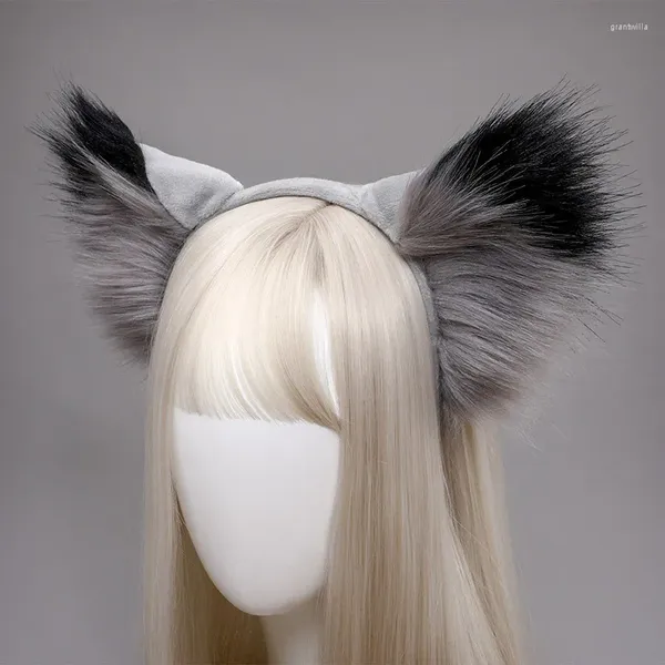 Grampos de cabelo simulados orelhas de besta bandana animal cocar noite festa cosplay prop halloween acessórios decorativos para presente